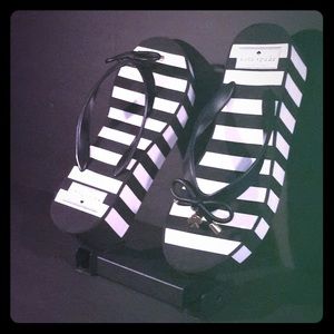 Kate Spade B&W Rubber Sandals NWOT
